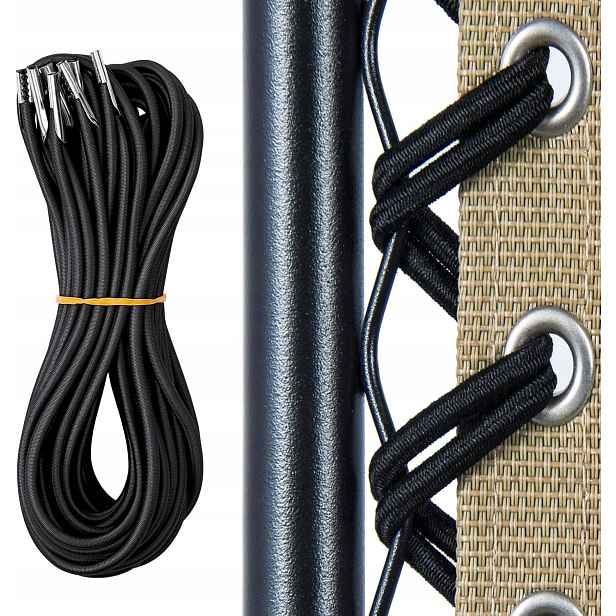 Elastické Černé Lanko Napínací Stahovák Na Židle Sada 4 Kusů