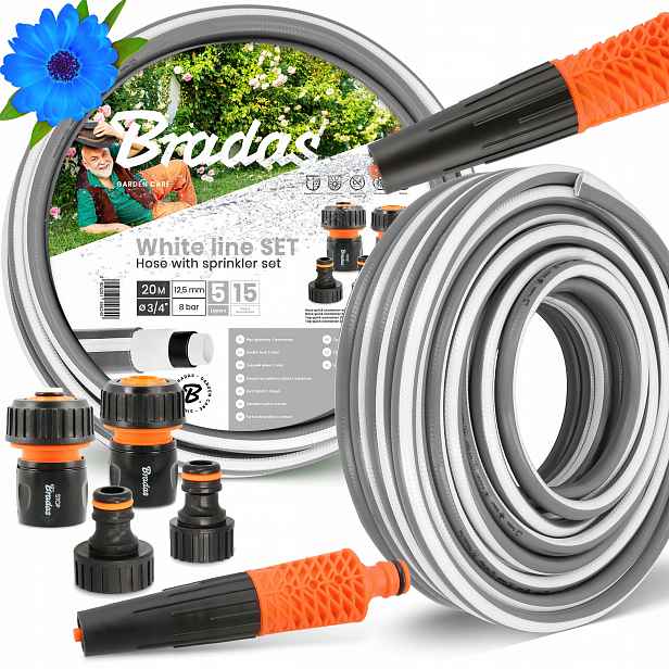 Hadice 3/4 vody Rolovací 20 m Zalévání Elastický Hadice 5-VRSTEV Yo