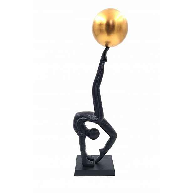 Jóga Gymnastika Dekorativní figurka kovová 41cm