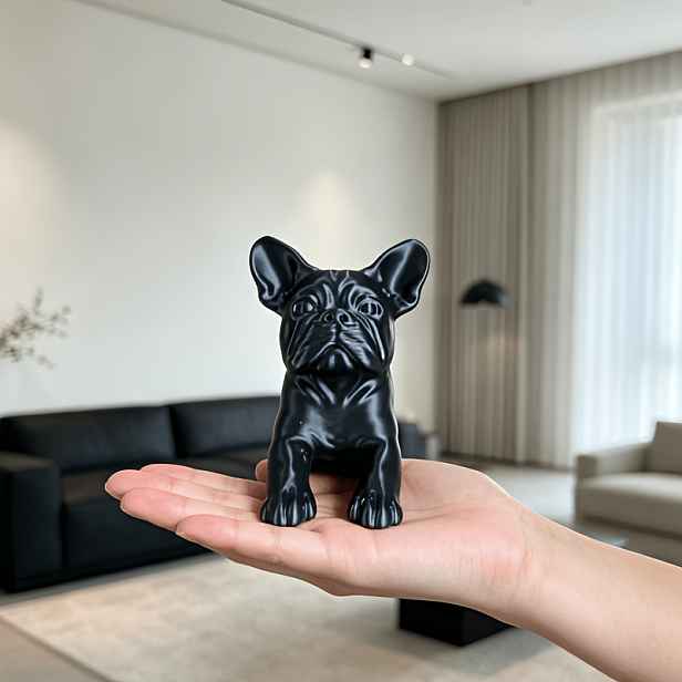 TEMU 1 ks Soška Mops, Ornament, Domácí Dekorace, Dekorace do Kanceláře, Dárek k Svátku. Vhodné do Ložnice, Obývacího Pokoje, TV Skříňky. Roztomilá