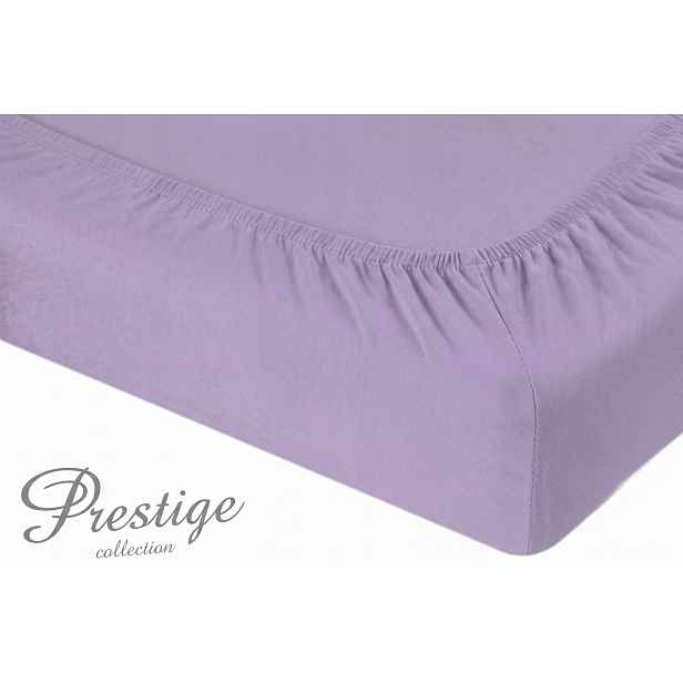 Prostěradlo Jersey s gumou 220x200 Světle fialové Prestige Collection 160 g