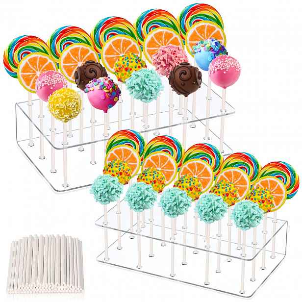 Stojan Na Cake Pop 2 Ks 20 Otvorů 100 Akrylových Tyčinek