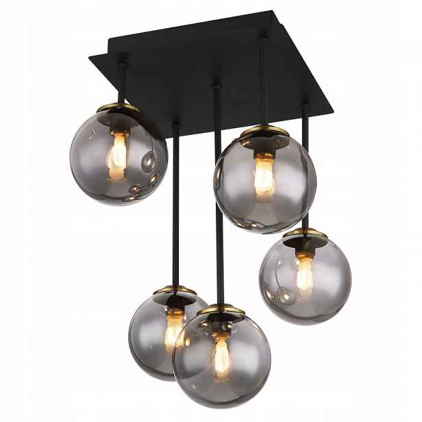 Stropní svítidlo s 5 stínidly z kouřového skla Globo 56136-5D, G9