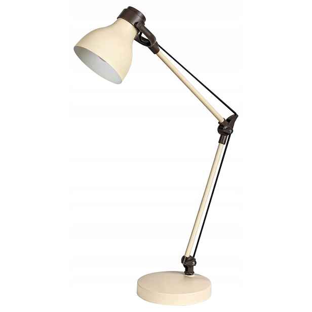 Kreslicí stolní lampa béžová hnědá nastavitelná 58 cm kovová Rabalux