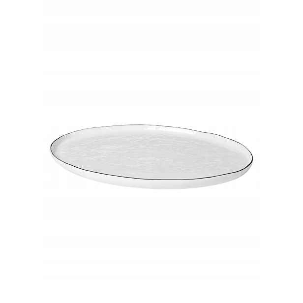 oválný talíř Salt, 26,5 x 38,5 cm, bílá porcelána,