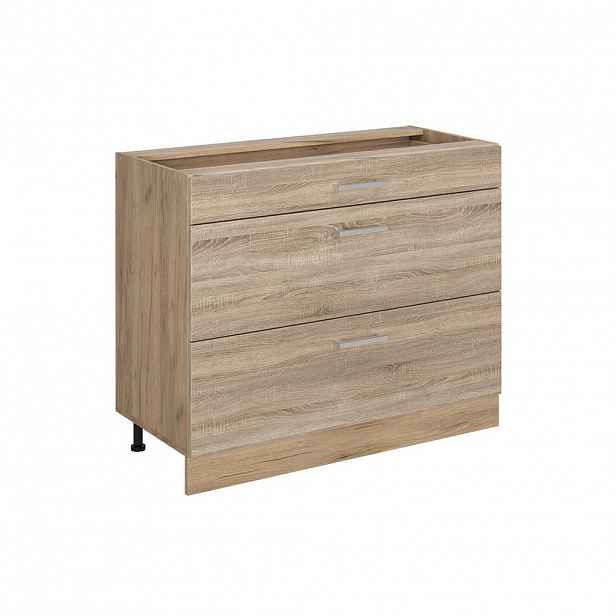 Vicco SPODNÍ SKŘÍŇKA KUCHYŇSKÉ LINKY R-Line, Sonoma/Zlatý mocný dub, 100 cm bez pracovní desky