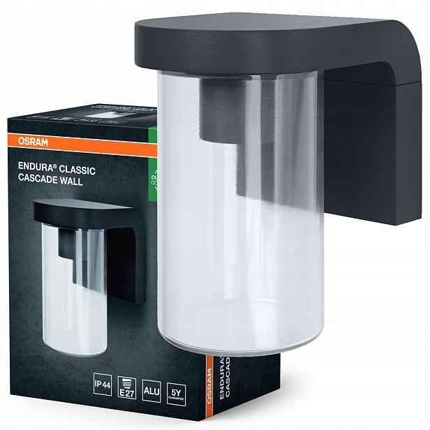 Zahradní nástěnné svítidlo fasádní venkovní lampa E27 šedá IP44 Endura Osram