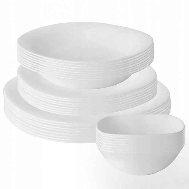 Sada jídelních talířů a misek Altom Design White Harmony pro 8 osob 32 ks