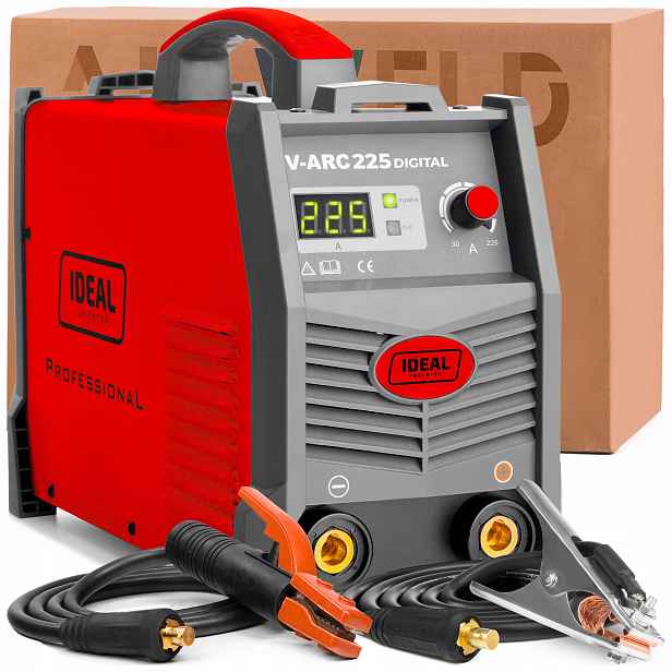 Svařovací Stroj Ideal V-arc 225 Digital Acx Mma Tig Lift 230V 200A Ocel A Litina
