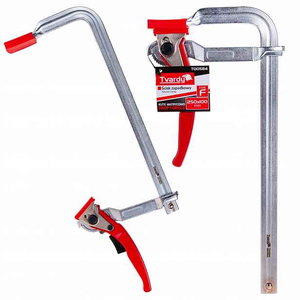 Truhlářská Závěsná Svěrka Typ F 250x100mm Tvardy T00584