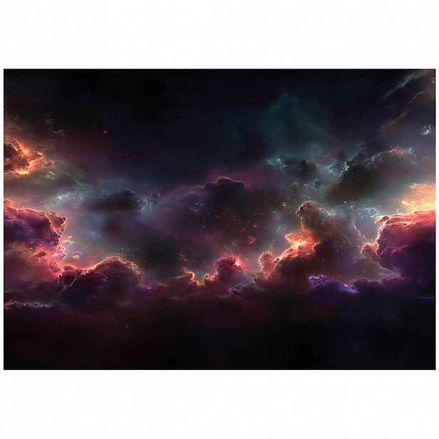 Wallarena FOTOTAPETA Mraky Kosmos Černá 150x105 cm