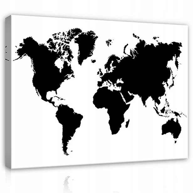 Obraz na plátně stěna Mapa Světa pro děti 120x80