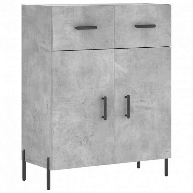 vidaXL Příborník betonově šedý 69,5 x 34 x 90 cm kompozitní dřevo