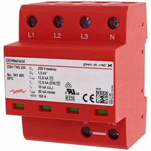Přepěťová ochrana Ac Dehn T1+T2, B+c 941400