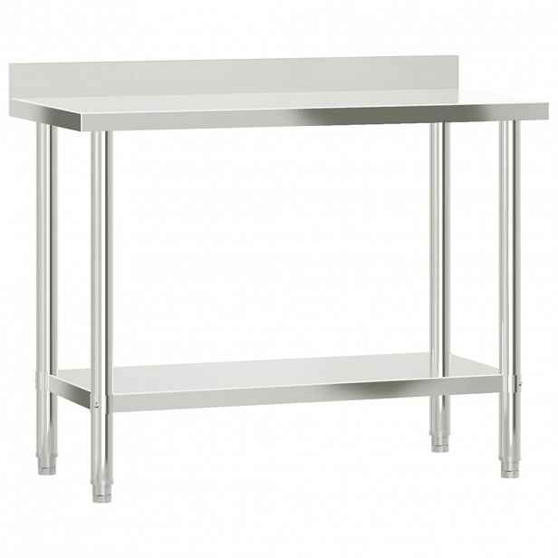 vidaXL Kuchyňský pracovní stůl přístěnný 110x55x93 cm nerezová ocel