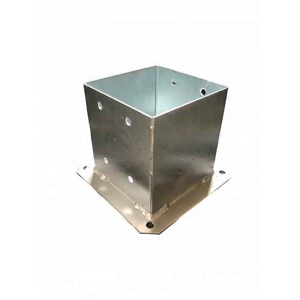2 x Podstavec sloupku šroubovaný 140 x 140 mm, kotvící kolík