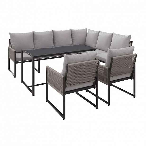 Ambia Garden ZAHRADNÍ SOUPRAVA 5dílné, kov, plast, sklo, textil