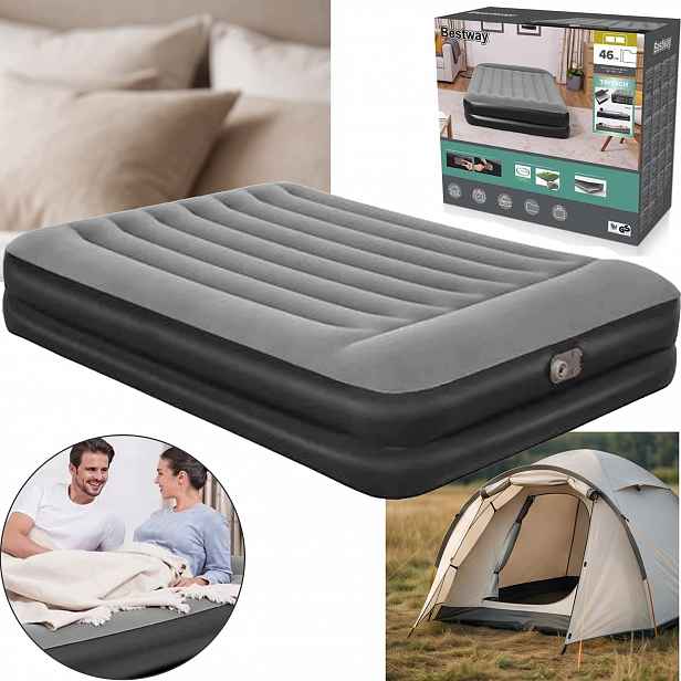 Matrace Bestway Vysoká 203x152x46 cm Dvoulůžková s vestavěnou pumpou