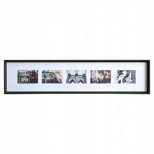 Rámeček Na 5 Fotografií Černý Multirám Na Zeď Axel 22 X 97 CM
