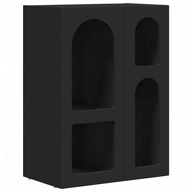 vidaXL Servírovací skříň ELST Černá 59 x 35 x 80.5 cm Kompozitní dřevo