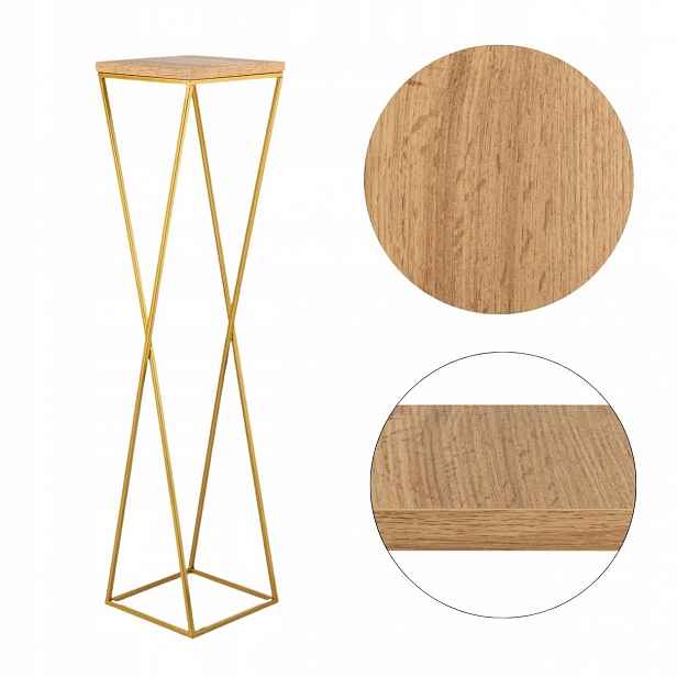 Vysoký Držák Na Květináč Kovový Industriální 100 cm Mdf