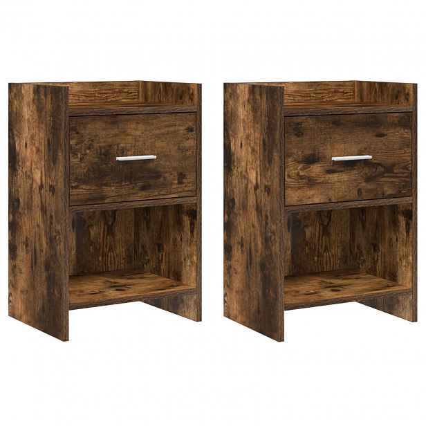 vidaXL Noční stolky 2 ks Kouřový dub 40 x 30 x 60 cm Kompozitní dřevo