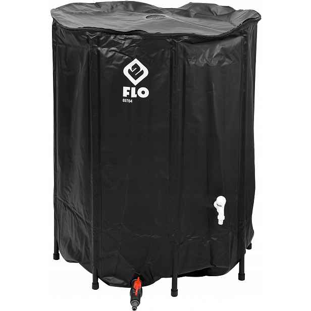 Nádrž na dešťovou vodu 500L 98 x 80 cm černá Flo 89704