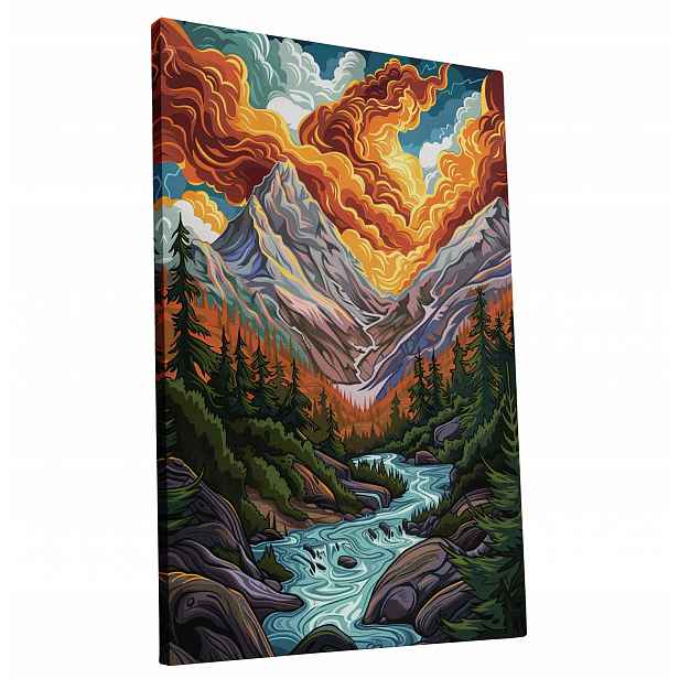 Obraz na plátně Malebná horská krajina do bytu, pokoje, obýváku 60x90