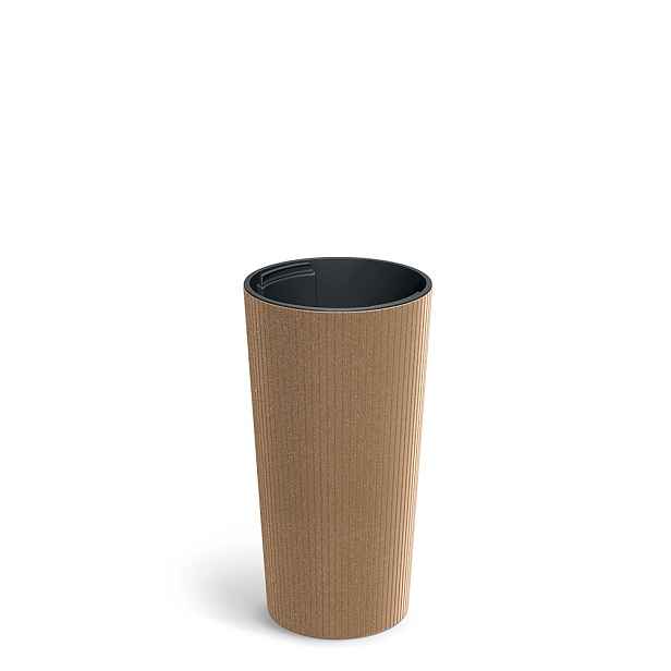 Prosperplast Květináč Lamie Slim Eco Wood přírodní, varianta 25 cm