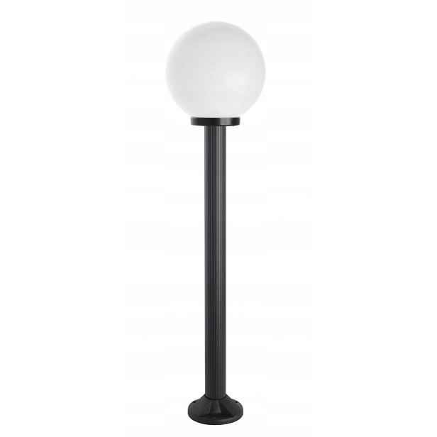 Stojací zahradní lampa Su-ma Kule 125 cm bílá/kouřová IP43 E27