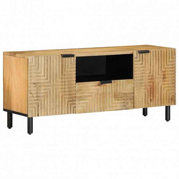 vidaXL TV skříňka hnědý 105x33x46 cm masivní mangovníkové dřevo