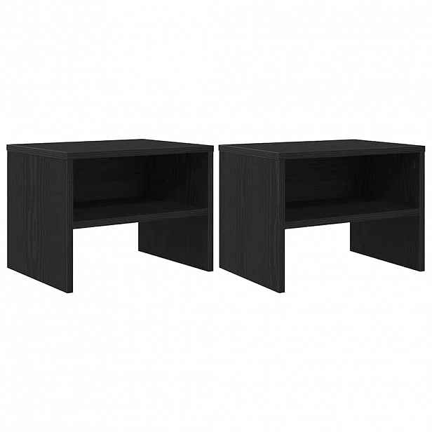 vidaXL Noční skříňka 2 ks Černý dub 40 x 30 x 30 cm Kompozitní dřevo