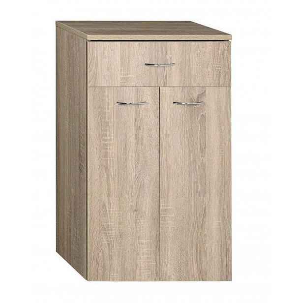 Aqualine Keramia Fresh - Spodní skříňka ZOJA se zásuvkou, 50x78x29 cm, dub platin 50315