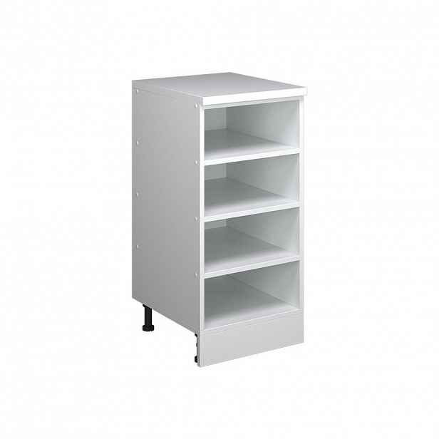 Vicco KUCHYŇSKÁ SKŘÍŇKA POD ŠIKMOU STŘECHU R-Line, Bílá/Bílá, 40 cm bez zkosení, otevřený