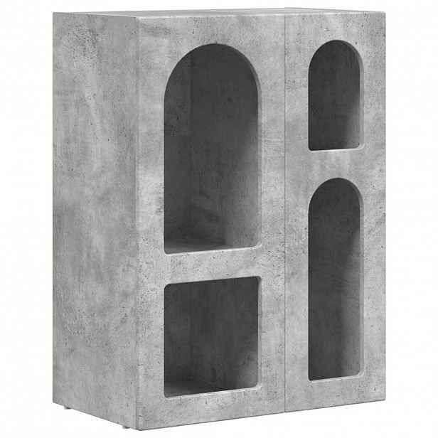 vidaXL Servírovací skříň ELST Betonově šedá 59 x 35 x 80.5 cm