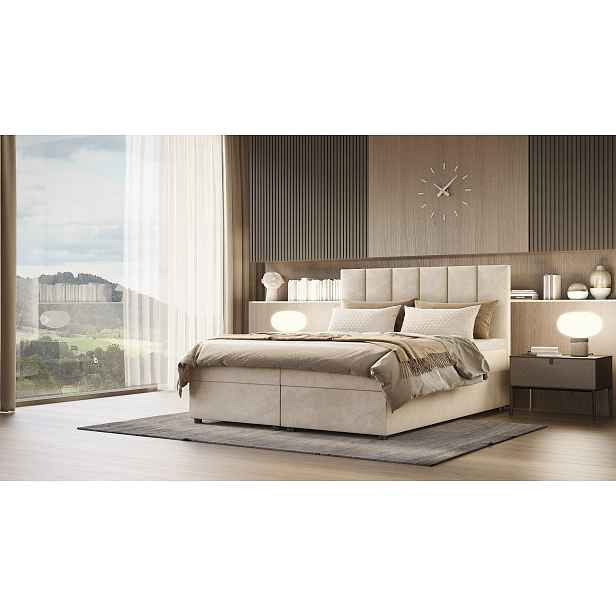 Hotelová postel DELTA 1 - 140x200, béžová