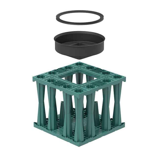 Šachta kontrolní Fränkische QuadroControl ST-A 800×800×660 mm 1 vrstvá