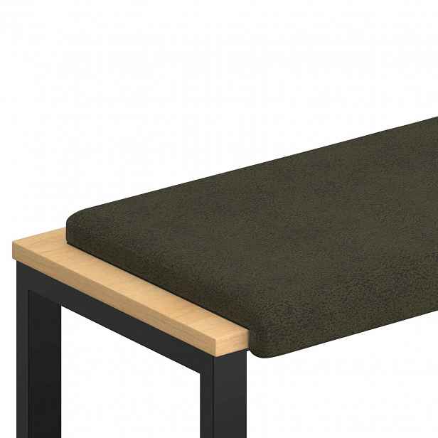 vidaXL Polštář na lavici Umělý semiš Armádně zelená Hloubka 35 cm