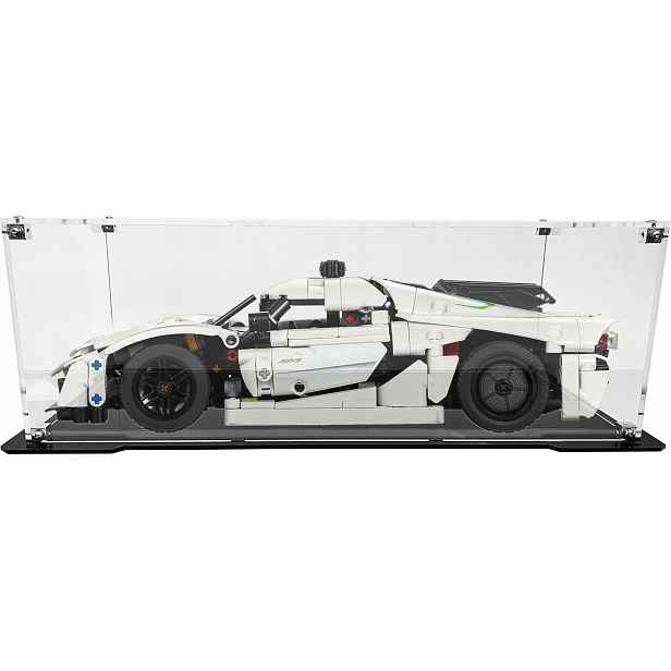 Vitrína s černou základnou pro stavebnici Lego 42184 Koenigsegg Jesko Absolut