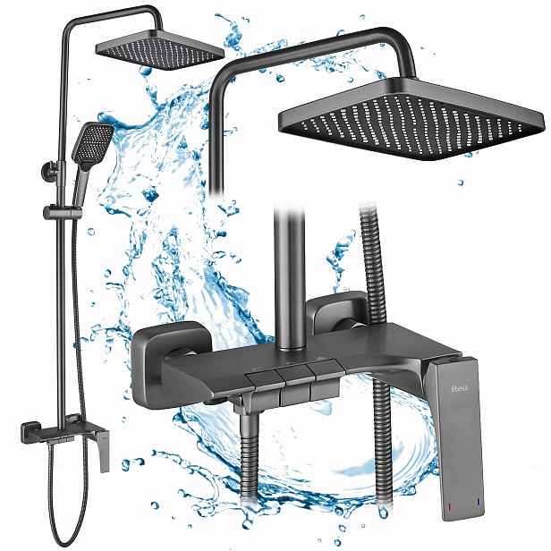 Sprchový Set na omítku Joe Titan Kartáčovaná Moderní Koupelna Rea