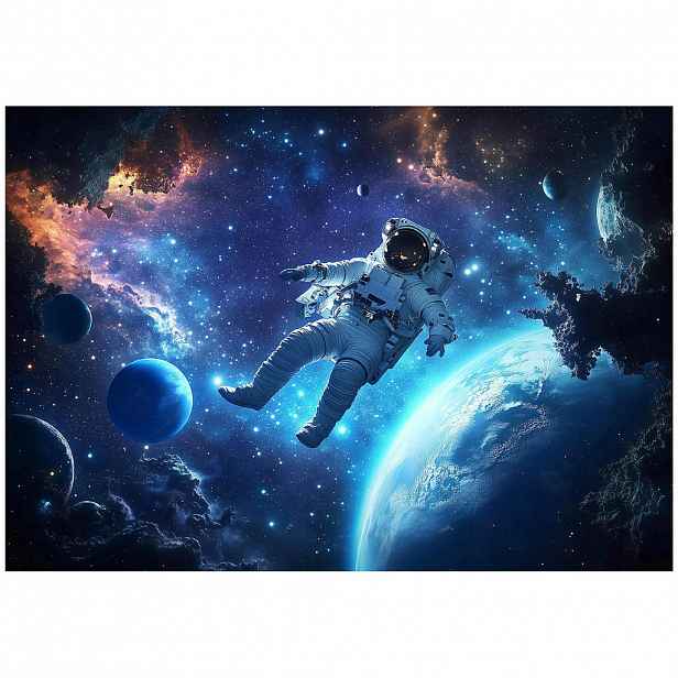 Wallarena DĚTSKÁ fototapeta kosmos modrá 312x219 cm