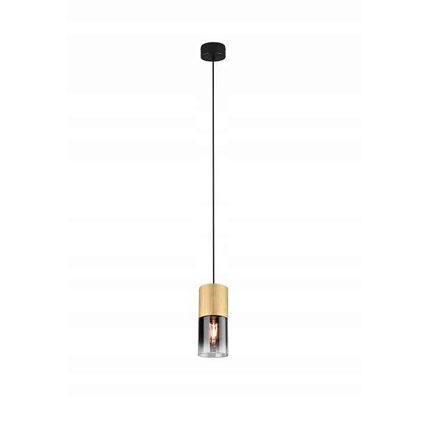Závěsná lampa Robin zlatá s kouřovým stínidlem Trio