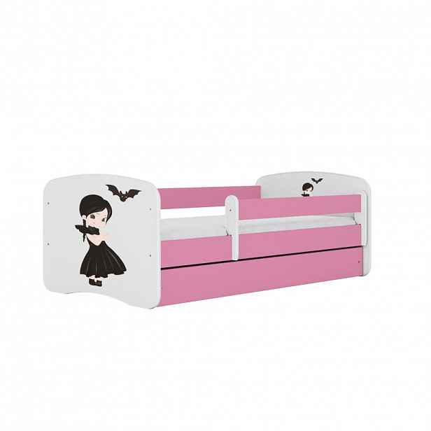 RAUMHIRSCH FURNITURE DĚTSKÁ POSTEL se zásuvkou Dívka v černém 180/80 90/61/184