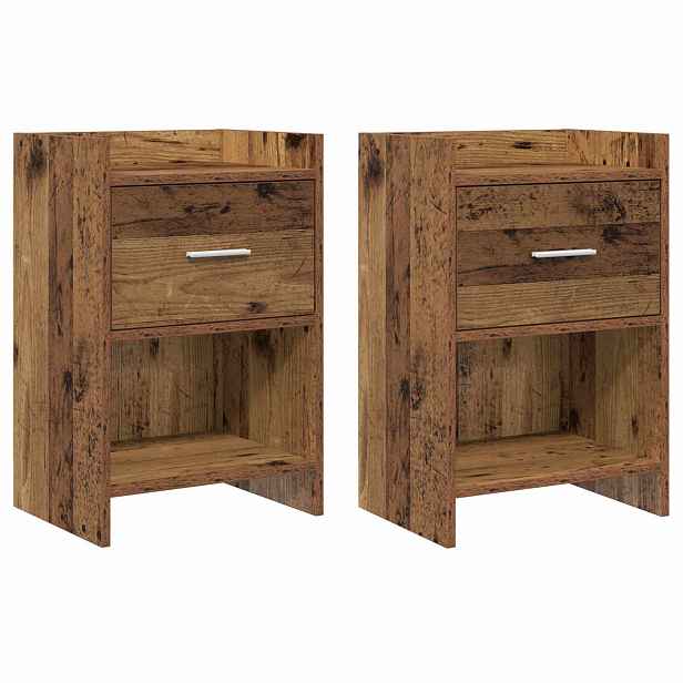 vidaXL Noční stolky 2 ks Staré dřevo 40 x 30 x 60 cm Kompozitní dřevo