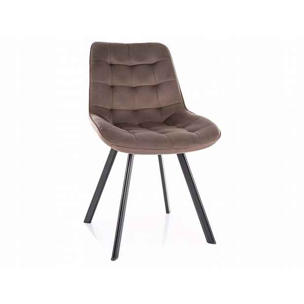 Křeslo Monti Velvet rám černý tkanina samet cappuccino bluvel 38