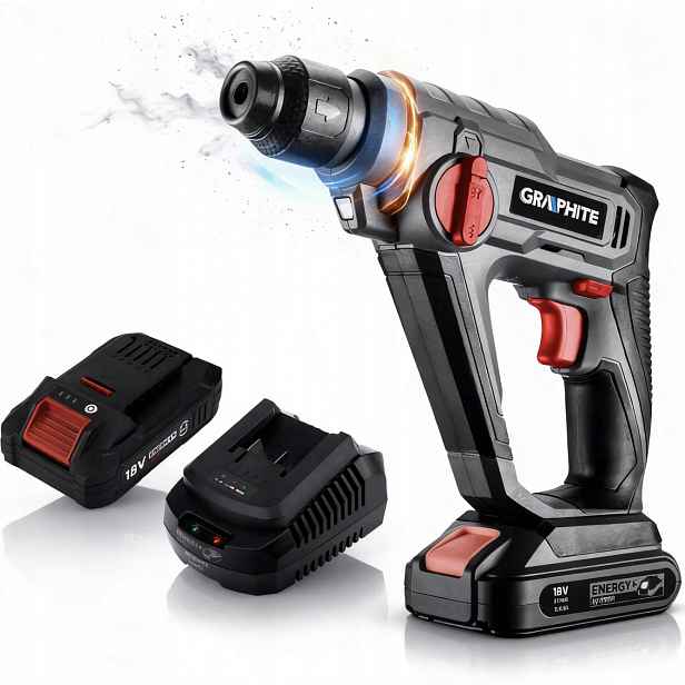 Graphite Vrtačka Sds+ Energy+ 18V 8J 58G009 Akumulátor 4AH Napájecí Zdroj