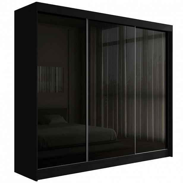 ALTDECOR ŠATNÍ SKŘÍŇ PEKA – 250 cm – černá