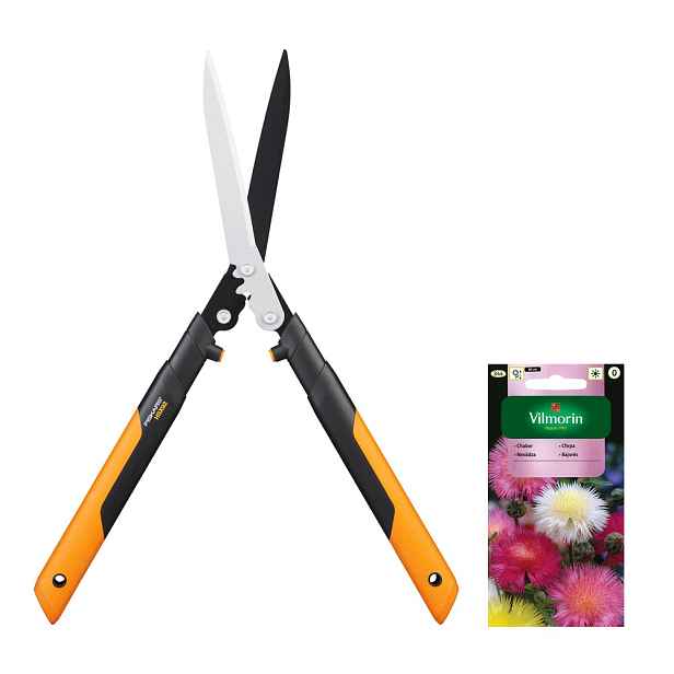 Fiskars Powergear Nůžky na živý plot pro lehké keře HSX92 +dárek semena