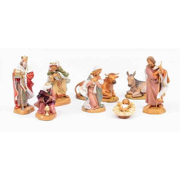 Italské Figurky Do Betlému – Společnost Fontanini – Sada 8 Dílů – Max. 19 CM