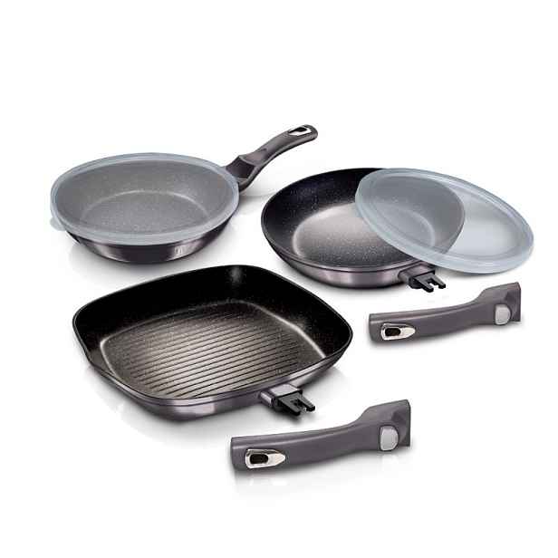 Sada 3 indukčních pánví Berlinger Haus Carbon Pro BH-7048